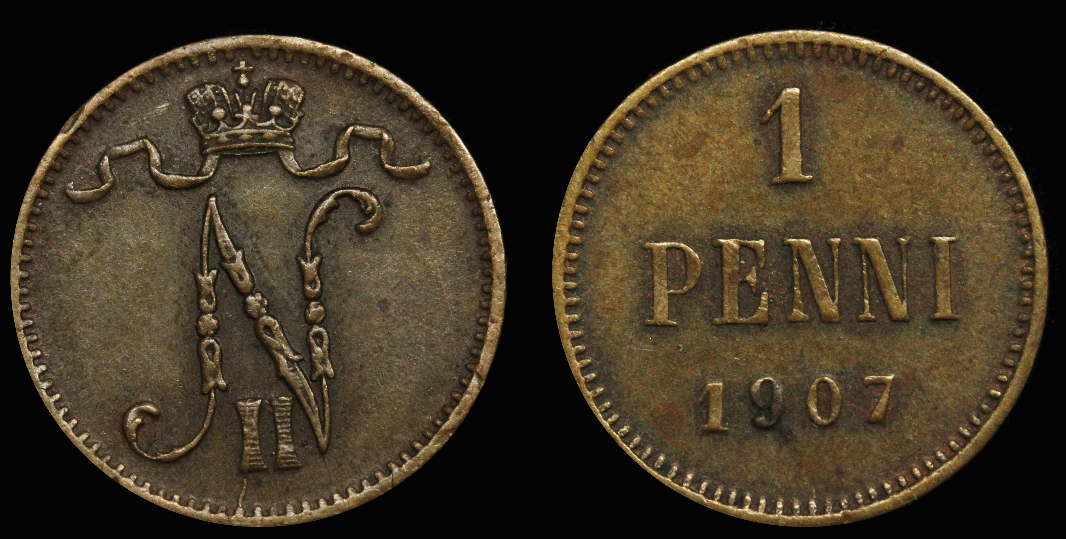 1 пенни 1907 год