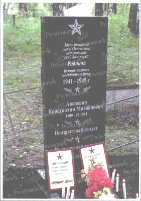 11. Авсиевич и еще 2 - памятник на могиле.jpg