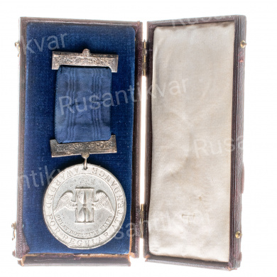 Великобритания. Медаль об окончании Вестминстерской женской гимназии Св. Матфея в 1898 г. В футляре.